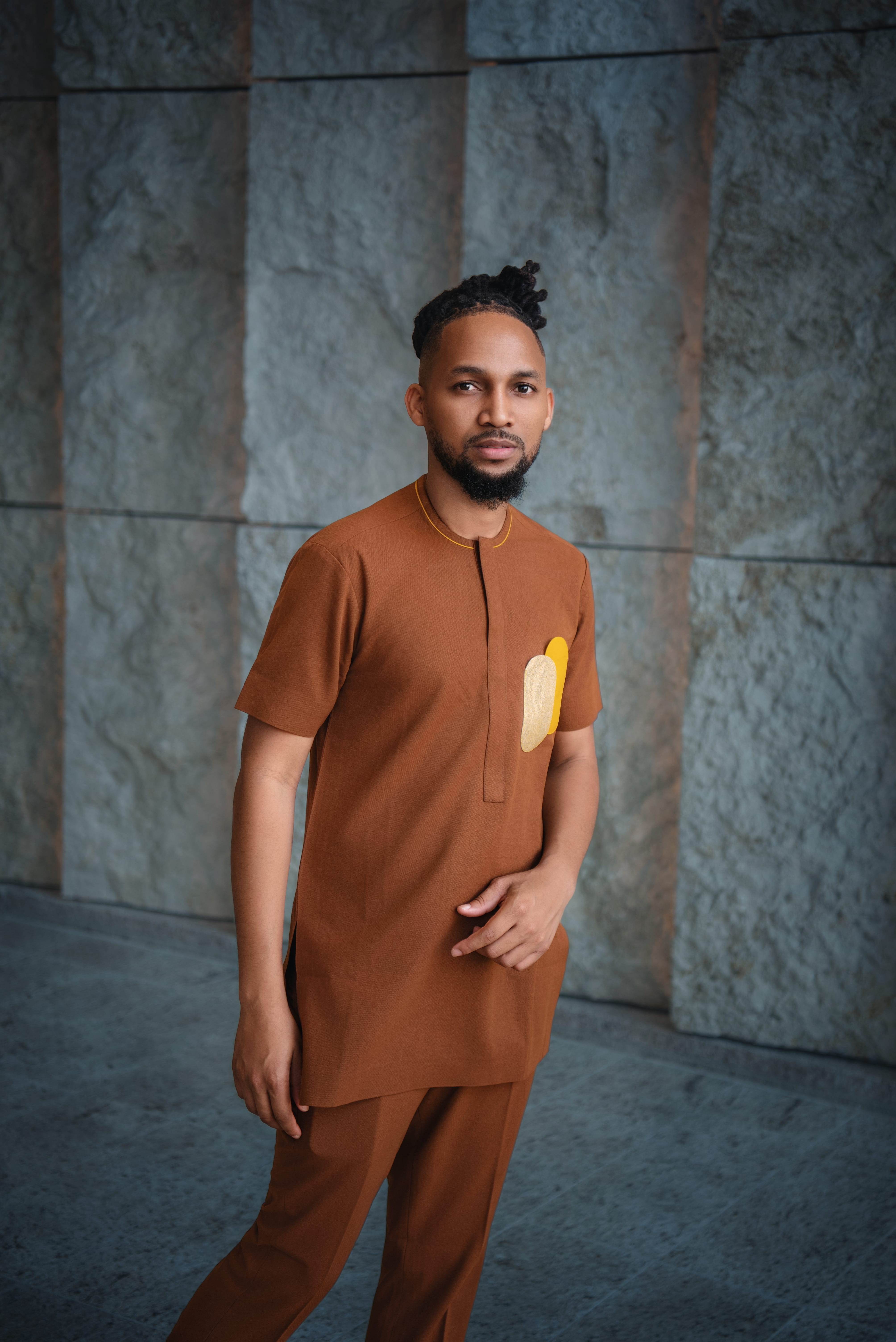 Crowned Covenant Set - Modern African Men's Two-Piece Outfit | Richfabrik