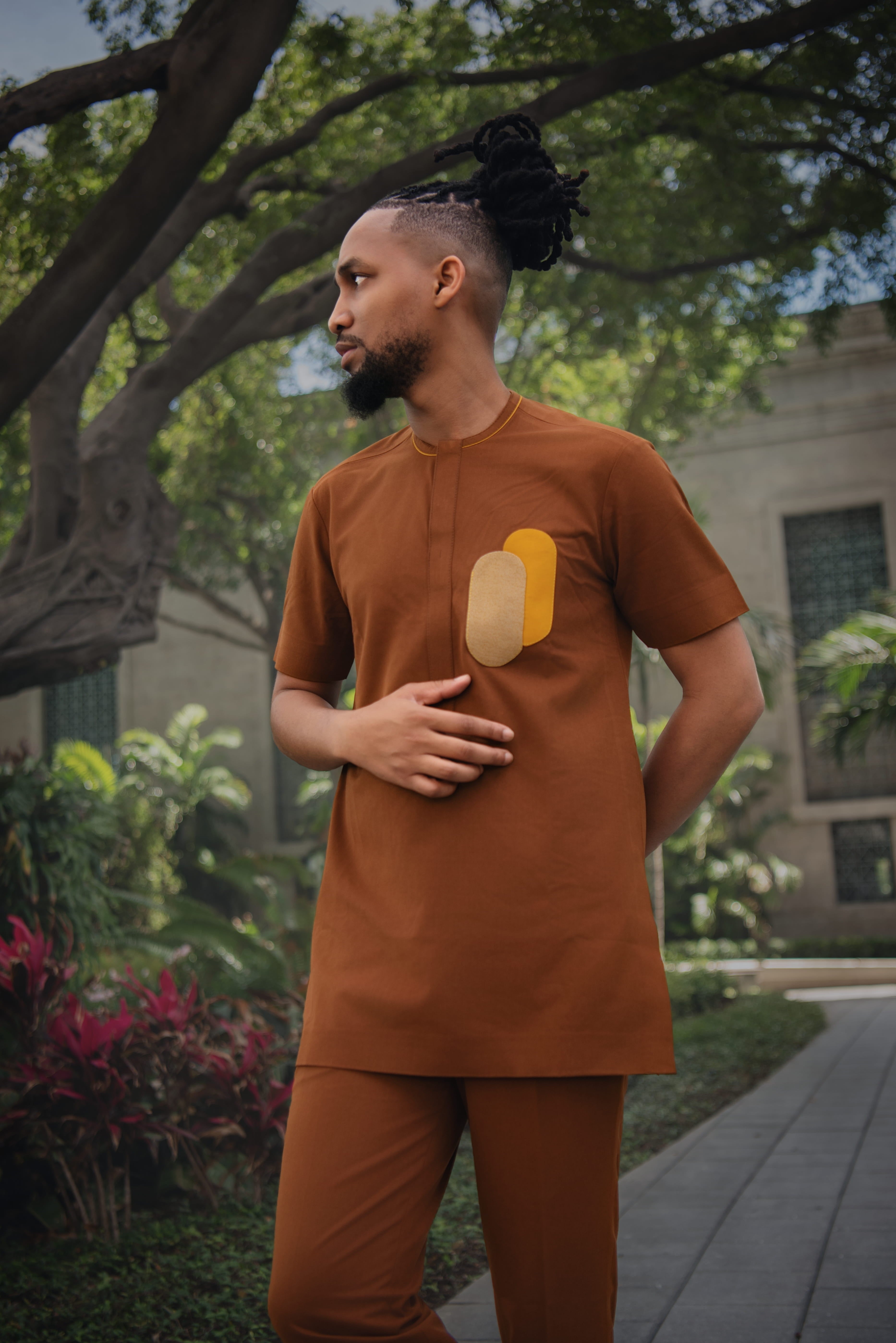 Crowned Covenant Set - Modern African Men's Two-Piece Outfit | Richfabrik