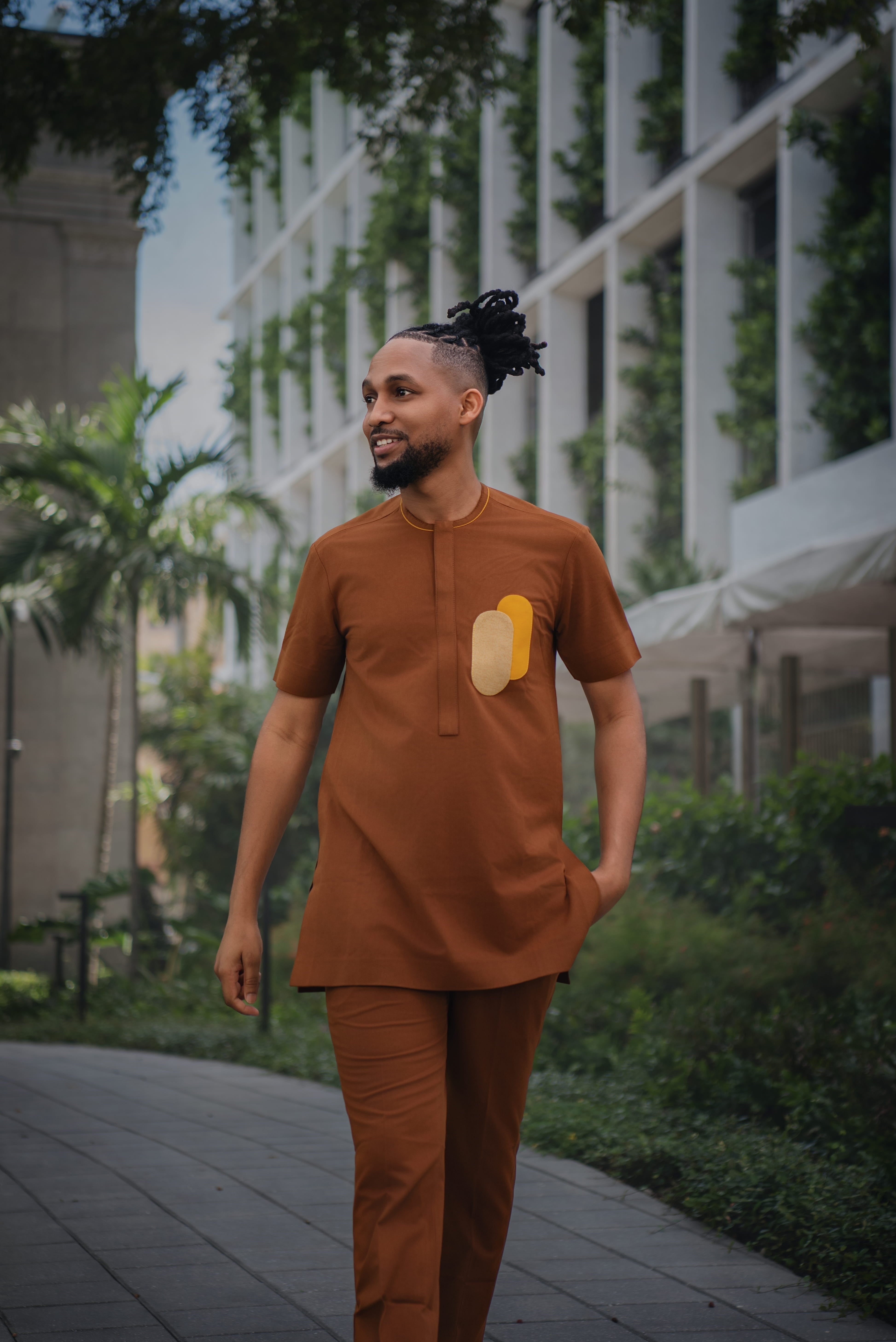 Crowned Covenant Set - Modern African Men's Two-Piece Outfit | Richfabrik