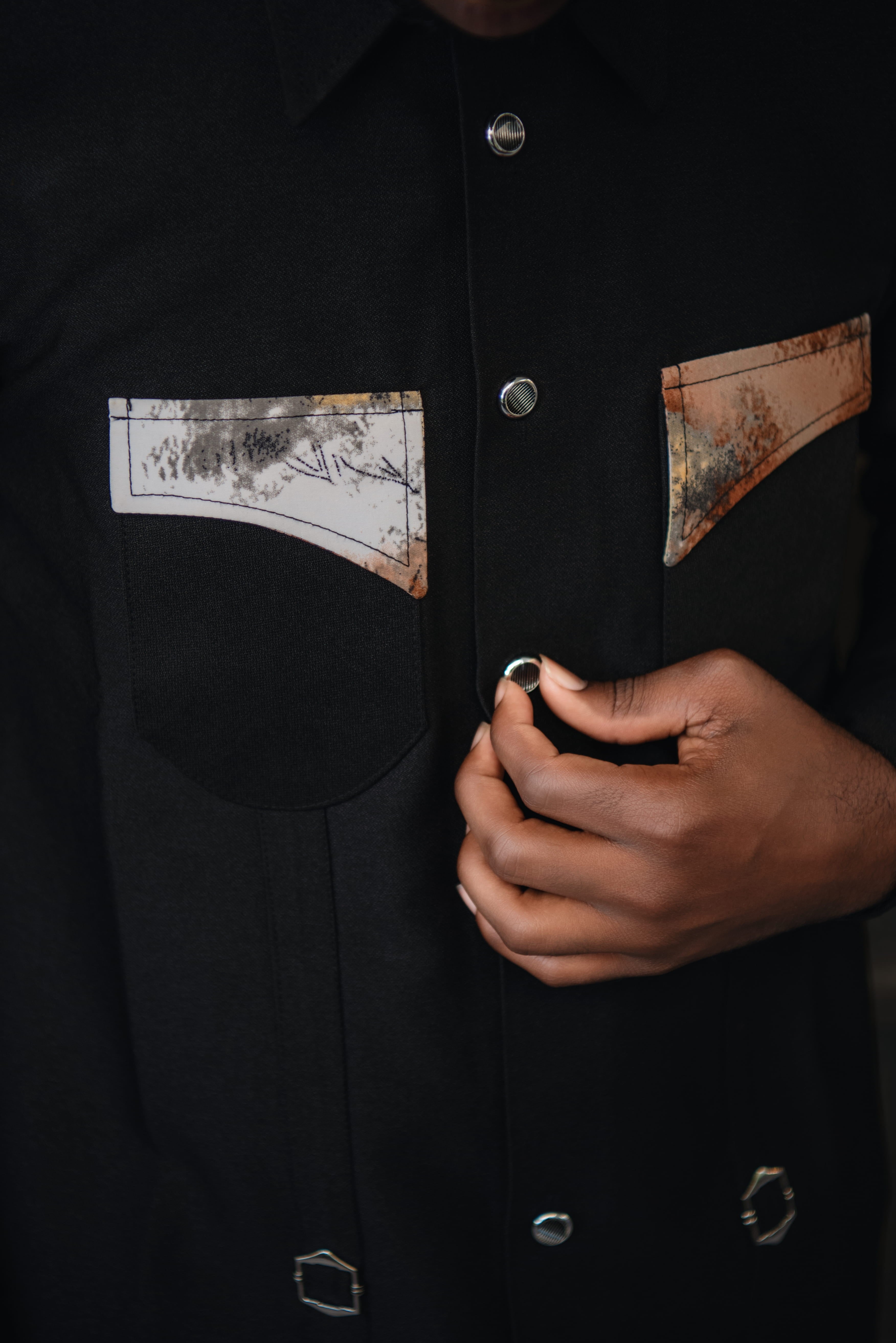 Black Stone Senator – Modern African Men’s Two-Piece Outfit | Richfabrik