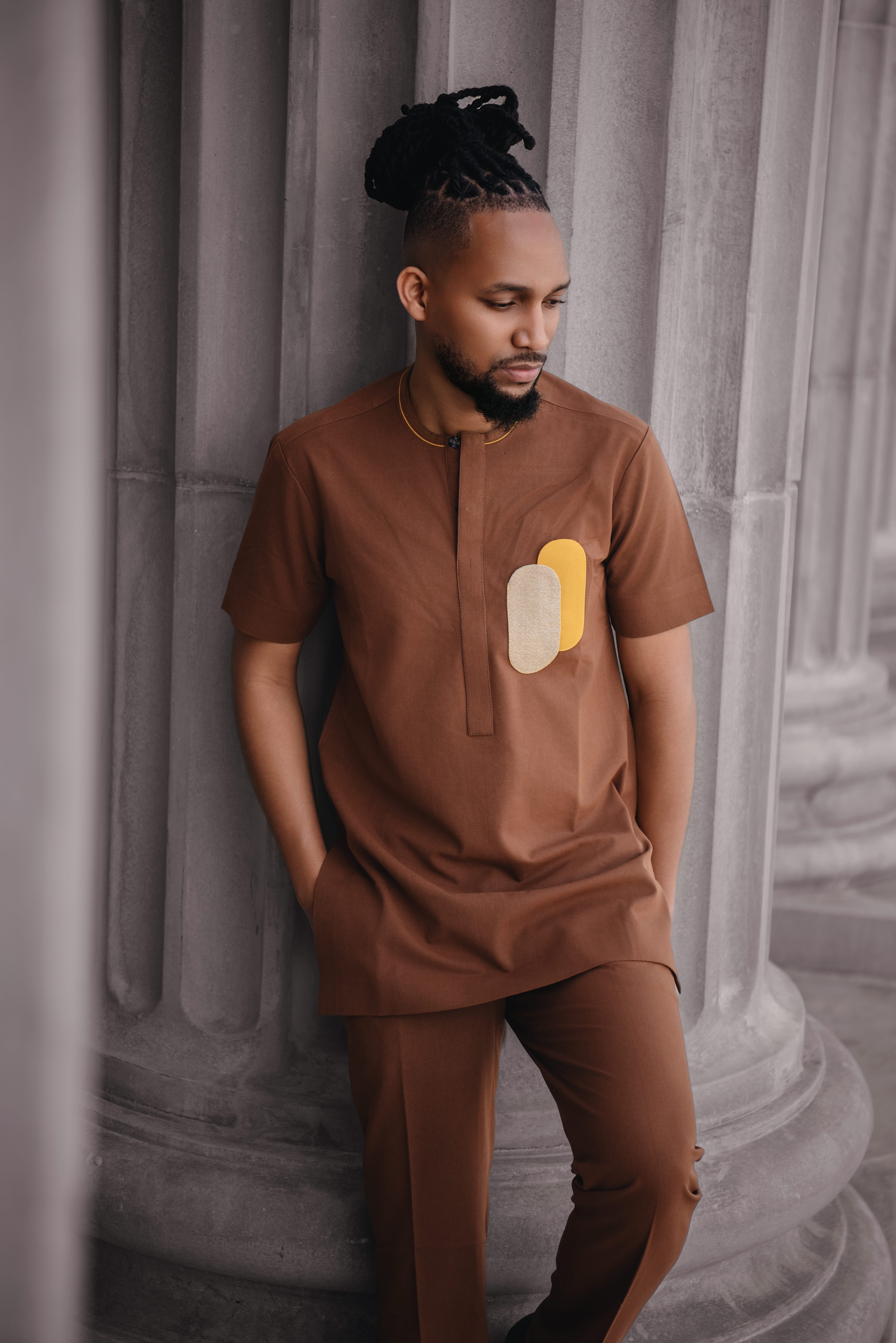 Crowned Covenant Set - Modern African Men's Two-Piece Outfit | Richfabrik