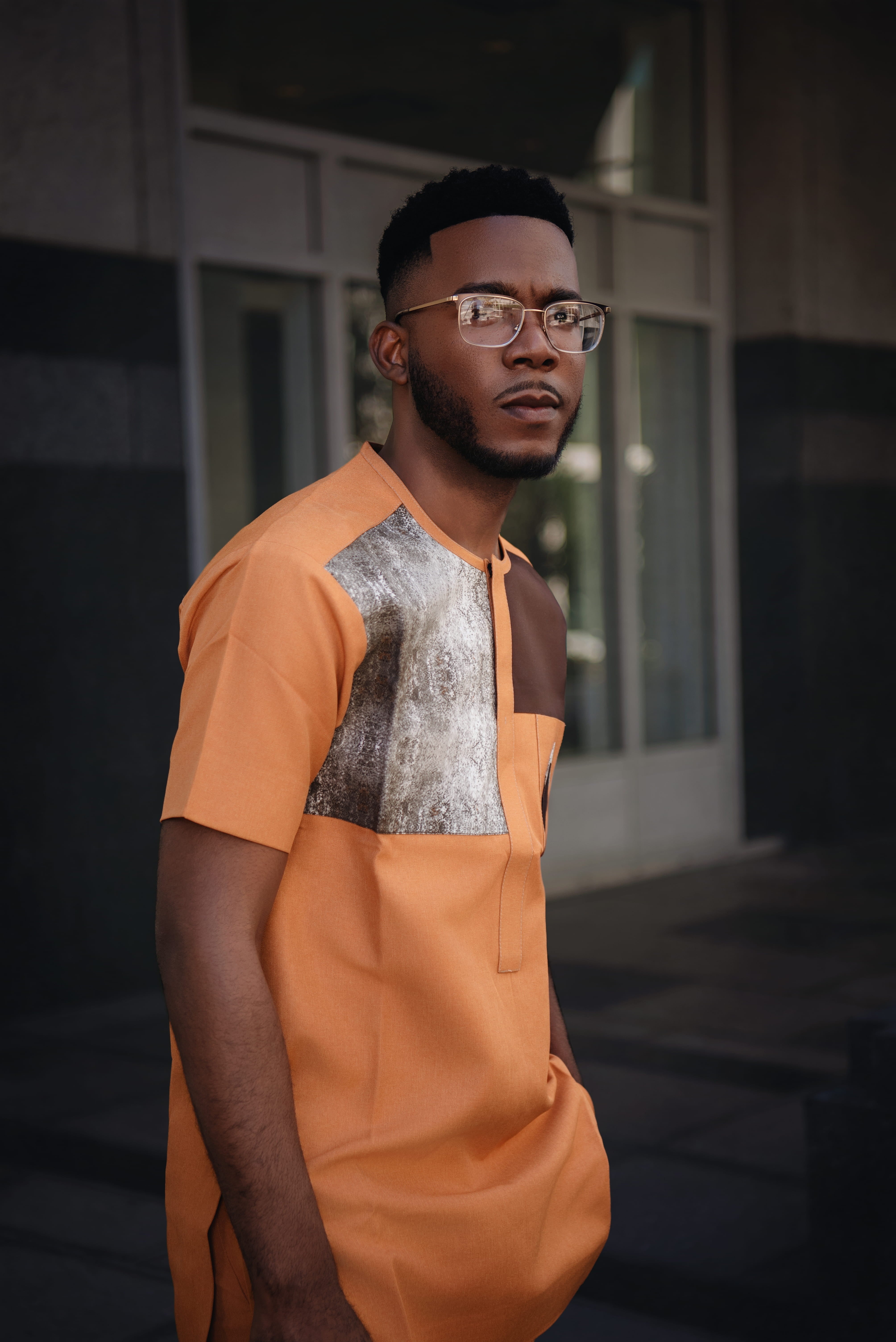 The Golden Monarch – Modern African Men’s Two-Piece Outfit | Richfabrik
