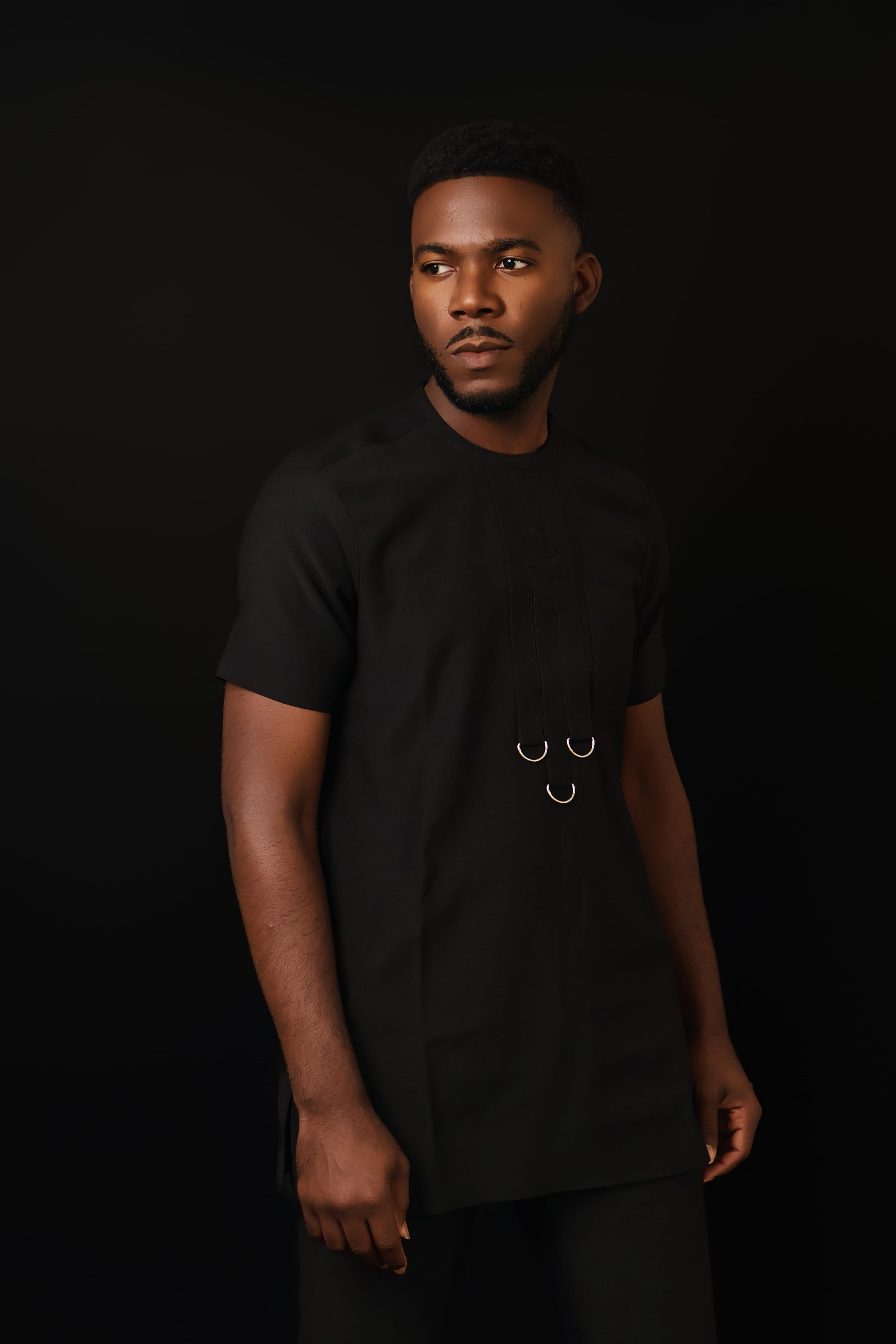 The Noir Essence – Modern African Men’s Two-Piece Set | Richfabrik