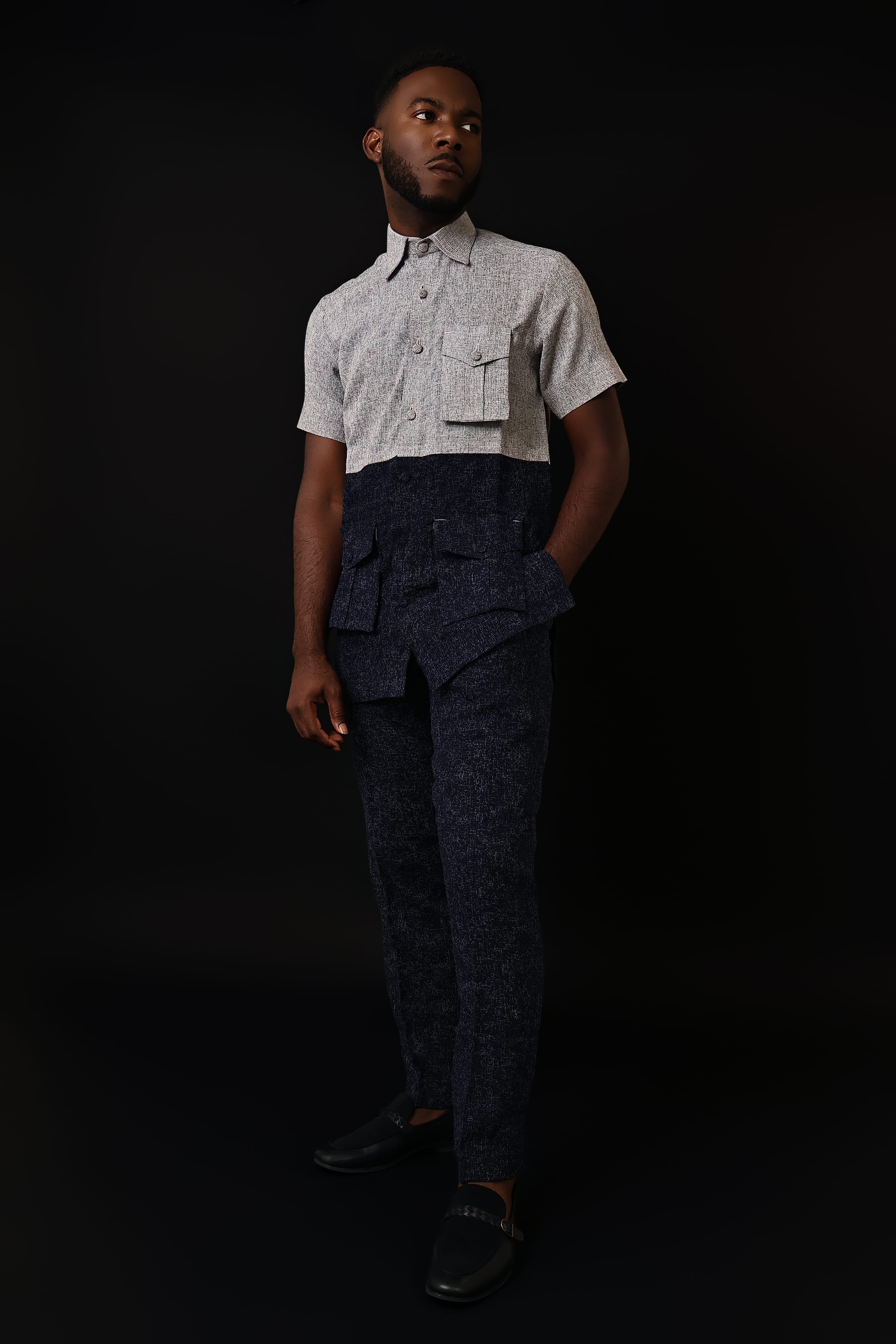 The Executive Divide – Modern African Men’s Two-Piece Outfit | Richfabrik